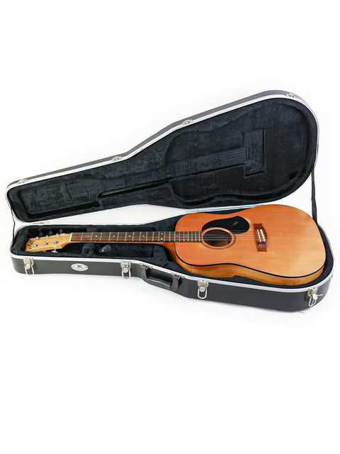 A 1996 Maton M225 guitar in a protective case, set on a white background, emphasizing its Australian heritage and style.