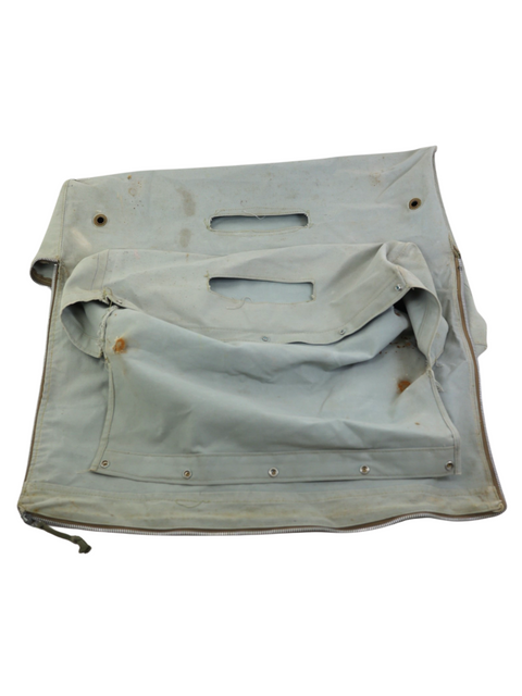 A classic blue canvas bag with a zipper, reflecting the vintage vibe of the 1961 Bandmaster Amp & Cabinet.