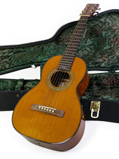 A signed Martin Sting Mini Signature Edition guitar in a green case, #35 of 100, from the USA, 2005.
