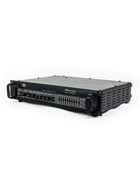 Ampeg SVT-3 Pro Bass Amplifier Head 2009 model - front angle view showing rack-mountable professional bass amp with classic black faceplate and signature Ampeg controls