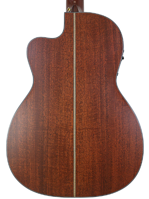 Back view of a 2003 Martin 000C-16SGCTNE acoustic guitar, showcasing its smooth wood finish and elegant craftsmanship.