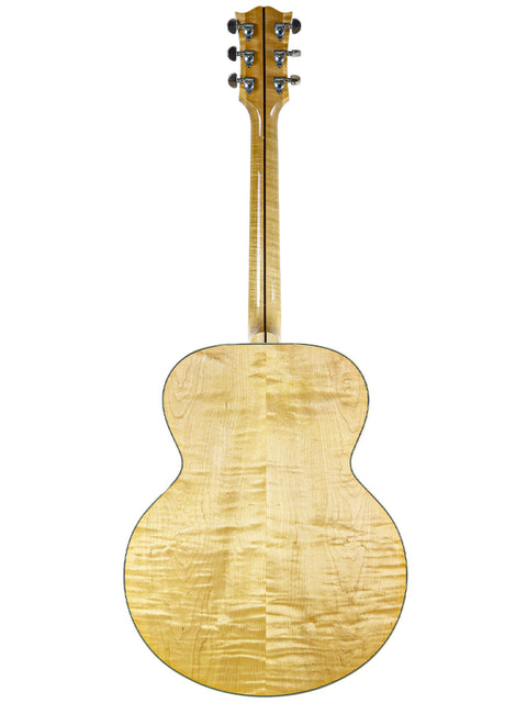 Back view of a Gibson SJ-150 acoustic guitar from 2008, set against a clean white background.