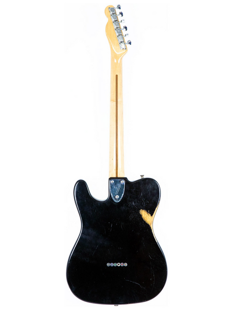 Black 1978 Fender Telecaster Custom guitar with a wooden body and neck, highlighted by a rosewood fingerboard.