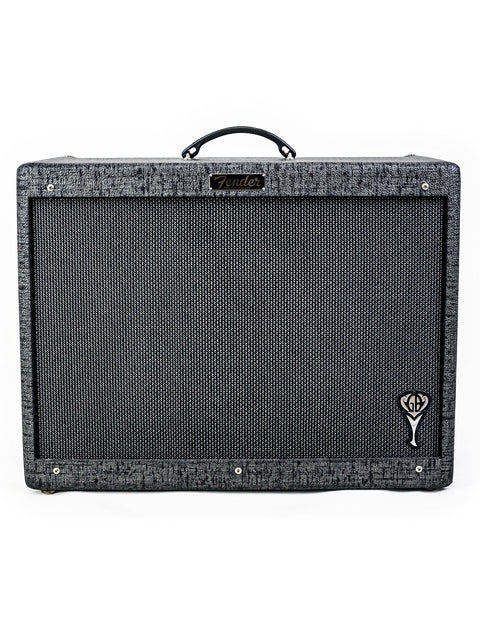 Black Fender George Benson Hot Rod Deluxe III amplifier, a 2018 model known for its iconic design and rich sound.