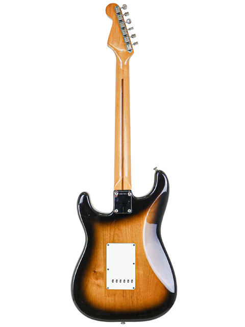 Classic sunburst Fender Stratocaster M-1, a vintage 1982 model that highlights the iconic American craftsmanship.