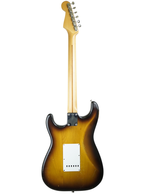 Classic sunburst Fender Stratocaster from the Custom Shop, reminiscent of Hank Marvin's vintage 1957 model.