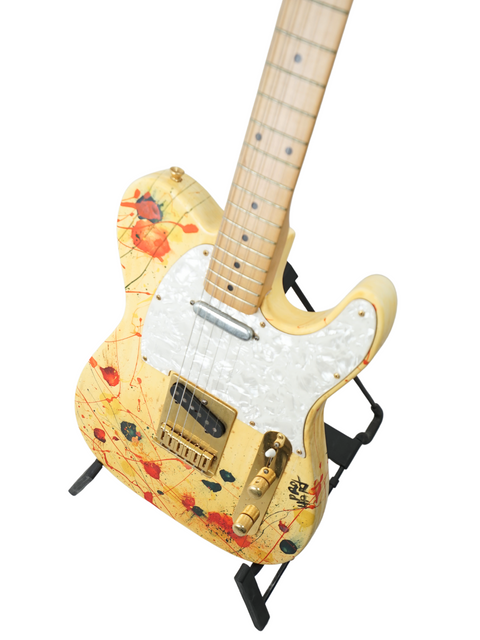 Colorful, artistic guitar featuring the limited edition David Hart Guitars Pro Hart Telecaster style from Australia, 1994.