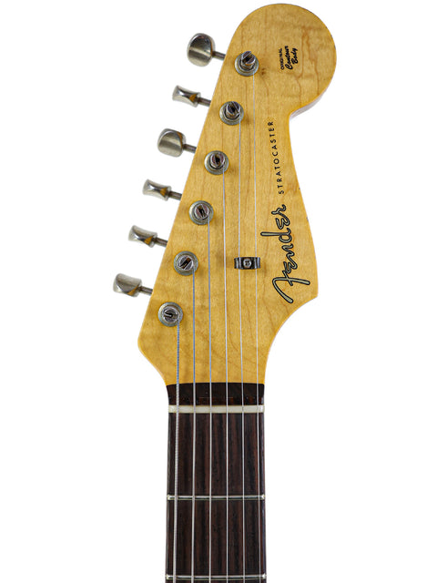 Dakota Red Fender Custom Shop 1961 Stratocaster Hardtail showcased on a white background.