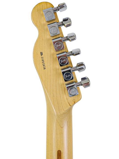 Detailed view of a 2001 Fender Tele-Sonic guitar head, showcasing four knobs for tuning and sound control.