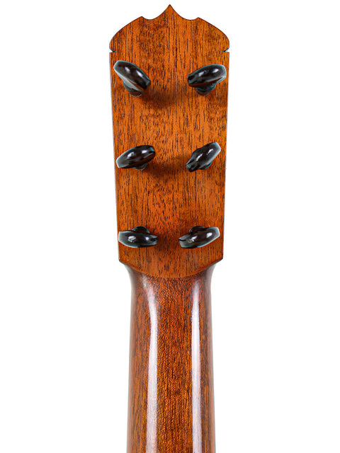 Detailed view of the neck of a 1963 José Ramírez 2A Concepcion Jeronima #2 acoustic guitar, highlighting its elegant woodwork.