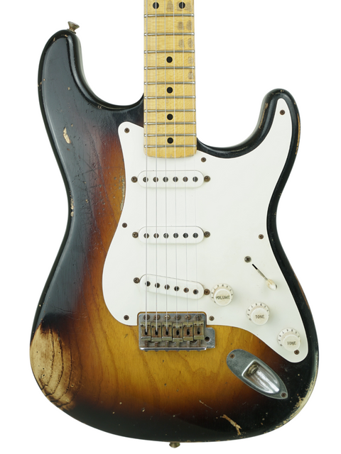 Fender Custom Shop '54 Stratocaster in sunburst finish, celebrating 60 years of craftsmanship, USA 2014, relic design.