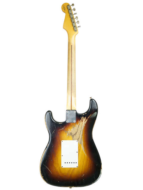 Fender Custom Shop 60th Anniversary '54 Stratocaster Relic guitar in a stunning sunburst finish, USA-made, 2014.