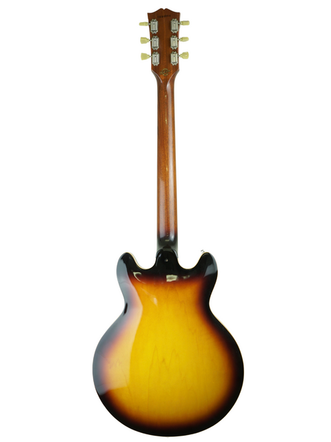 Gibson Custom Shop ES-339 from 2009, featuring a beautiful sunburst finish, showcasing its craftsmanship and design.