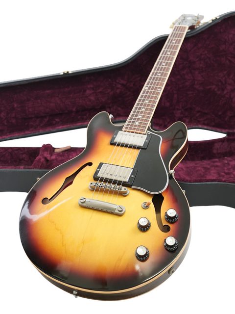 Gibson Custom Shop ES-339 guitar with a sunburst finish, resting in its case, made in the USA in 2009.