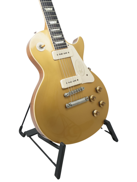 Gibson Les Paul Standard Gold, 2011 model, Custom Historic VOS LPR-6 1956 Reissue, with a striking gold top.