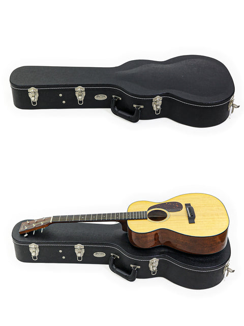 Image shows two guitars in different angles, highlighting a 2021 Martin 0-18 made in the USA.