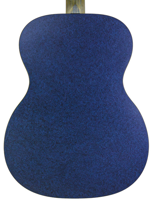 Limited Edition Martin Cowboy X guitar, blue finish, wooden back and neck, 74/250, made in the USA, 2000.