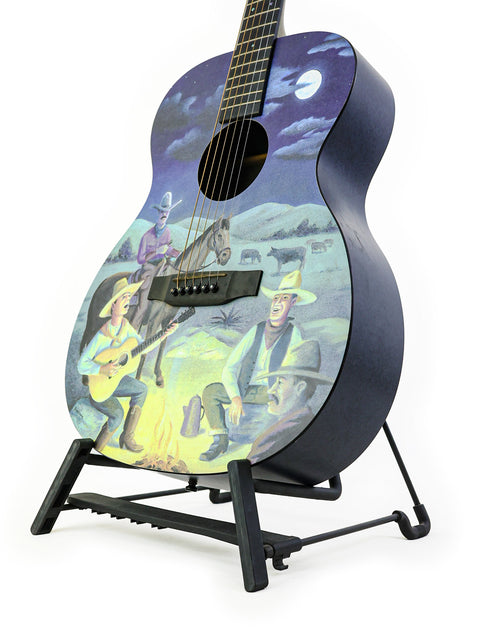 Limited Edition Martin Cowboy X guitar featuring a painted design, numbered 74/250, from the USA, year 2000.