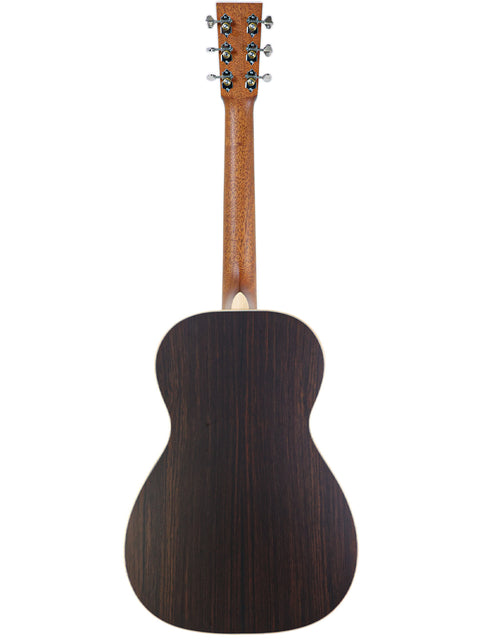 Martin DM-1 acoustic guitar with a Larrivée 0-40R from the USA, 2016, showcasing its elegant design and craftsmanship.