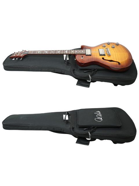 PRS S2 Singlecut Semi-Hollow guitar displayed in its case, highlighting the elegant features of this 2018 USA model.