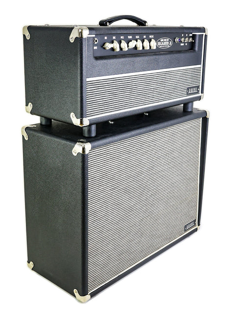 Side angle of Bruno Custom Underground 30 amplifier and cabinet, highlighting build quality and premium aesthetics - USA 2013