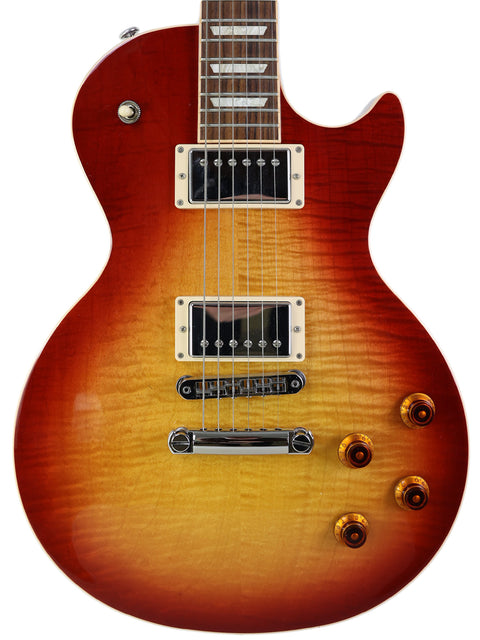 Stunning sunburst electric guitar, featuring a Gibson Les Paul Standard, crafted in the USA in 2018.