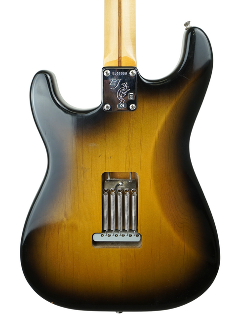 Sunburst Fender American Standard Stratocaster, featuring the Eric Johnson Signature design from the USA, 2005.
