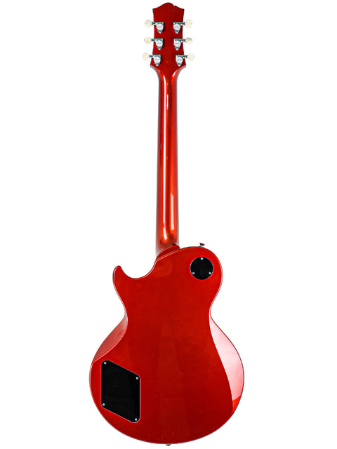 The Collings CL Deluxe 2019, a striking red electric guitar, is displayed on a pristine white background, highlighting its features.