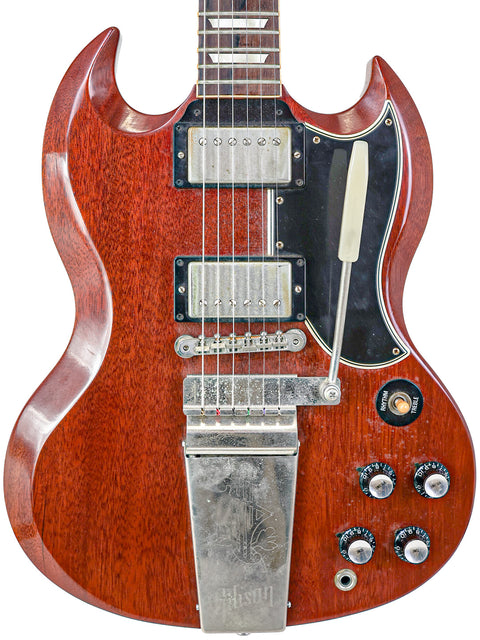 The Gibson SG-1 electric guitar, featuring a striking body shape and vintage appeal, part of the 2007 USA Custom Les Paul line.