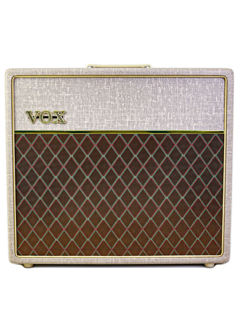 The Vox AC15X 15W tube combo amp, model HW1X from 2021, featuring a sleek design and rich, warm tones.