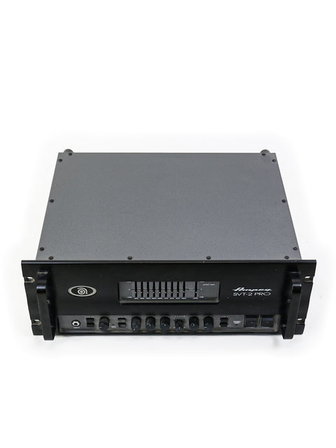 Top-down view of Ampeg SVT-2 Pro, emphasizing its compact yet durable chassis ideal for studio and live performances. (USA 2012).