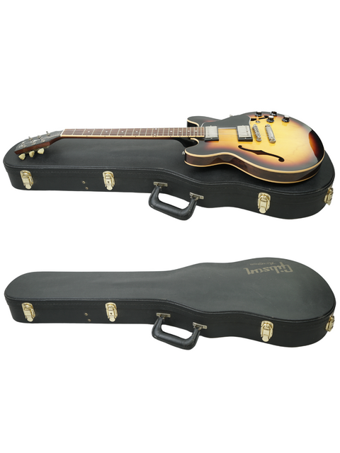 Two guitars, one a 2009 Gibson Custom Shop ES-339 Memphis, stored in a case with an extra guitar case.