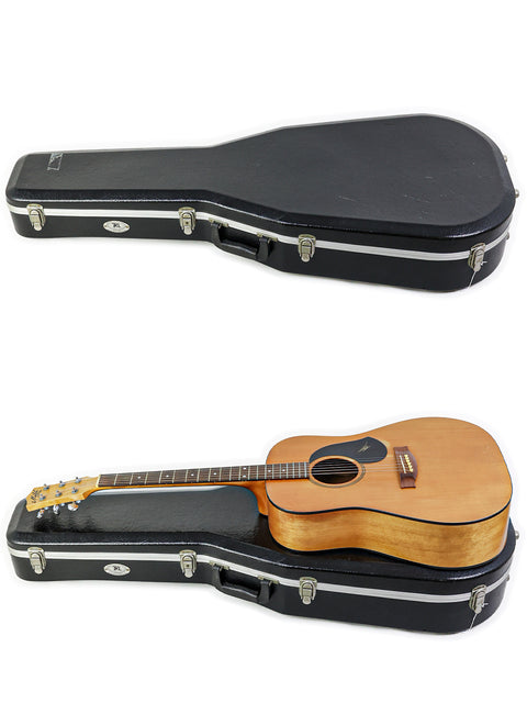 Two guitars positioned differently, showcasing a Maton M225, crafted in Australia in 1996.