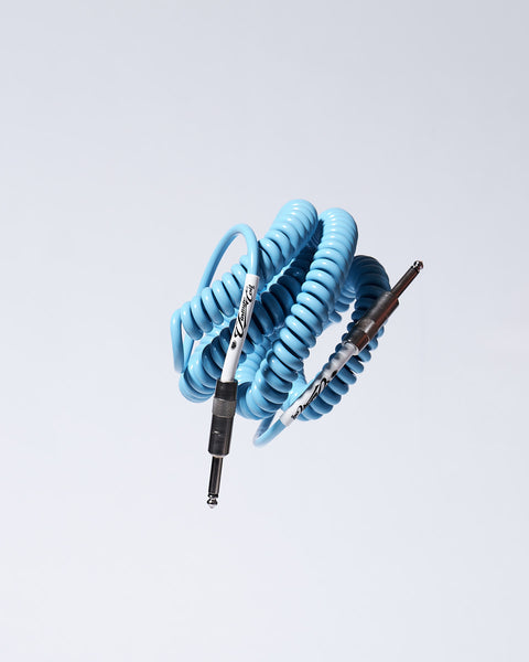 Voltage Cable Co. Vintage Straight to Sraight Coil Cable 30ft - Electric Blue