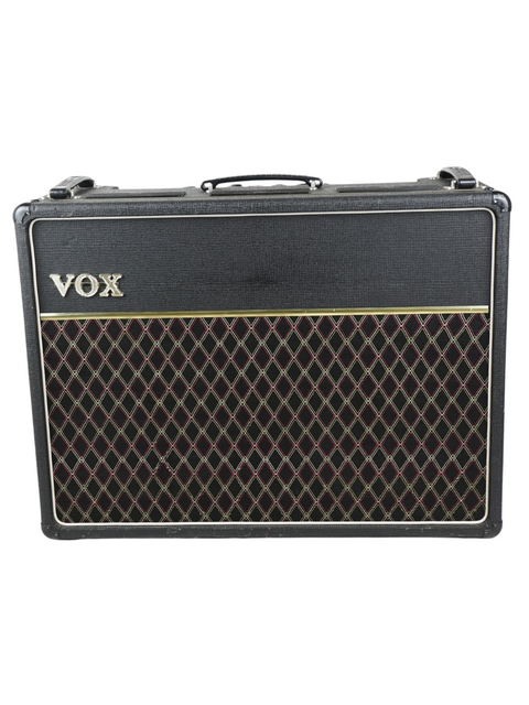 Vintage Vox AC-30 Top Boost head from 1975, previously owned by Hank Marvin, showcasing classic rock vibes.