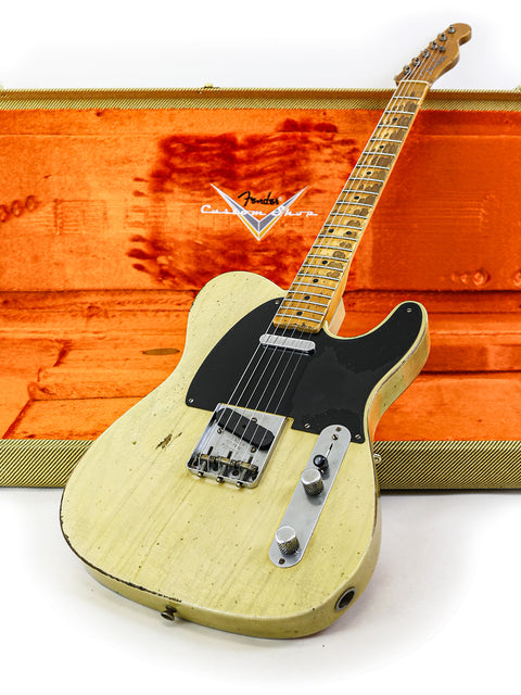 White 1961 Fender Telecaster, highlighting the 70th Anniversary Nocaster by Kyle McMillin, crafted in the USA, 2020.