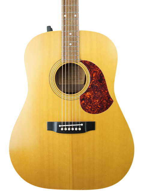 acoustic guitar, Maton EM300 Natural Series from 1991, displayed against a clean white background.