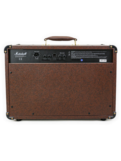 brown Kiesel guitar amplifier, specifically the Marshall AS50R Acoustic 50W Combo from 2003, is featured.