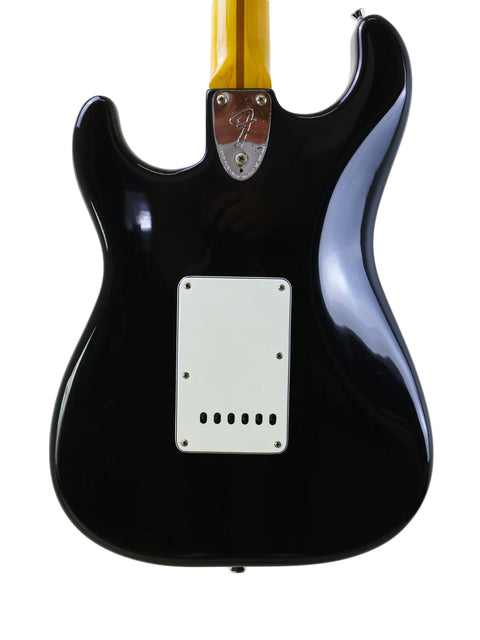 1981 Fender American Standard Stratocaster in black, embodying vintage style and exceptional American craftsmanship.
