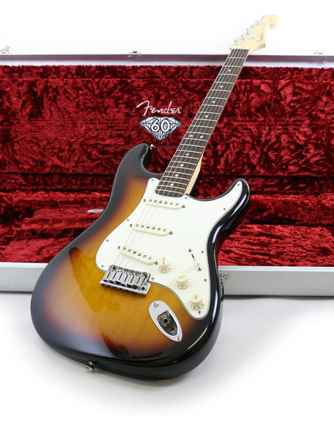 2006 Fender 60th Anniversary Stratocaster, featuring a stunning sunburst finish from the Custom Shop.