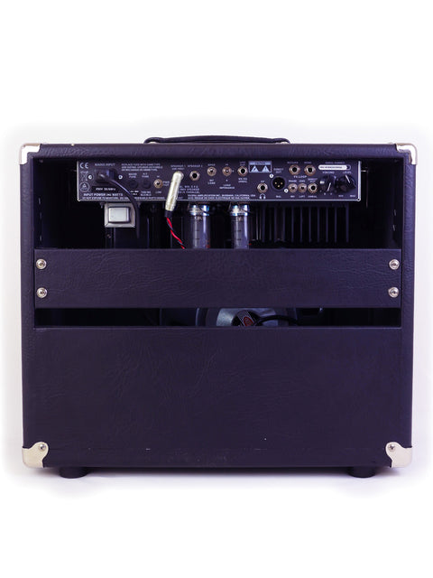 A black 2020 Rivera Clubster Royal amplifier with a speaker and microphone, delivering 55W of powerful sound from the USA.
