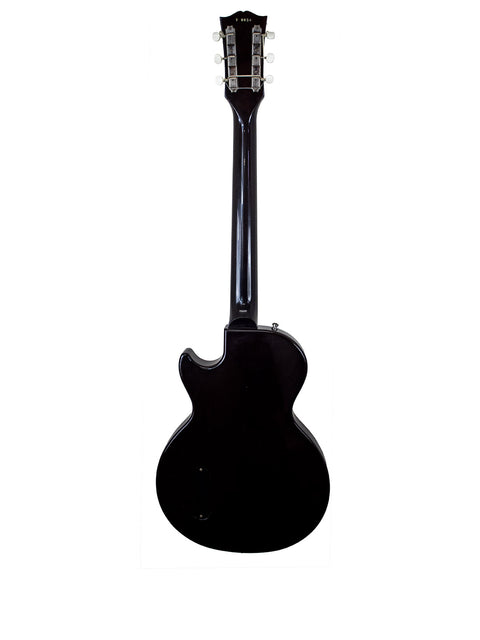 A black electric guitar against a white background, showcasing the Gibson Custom Shop '57 Les Paul Junior Reissue VOS from 2007.