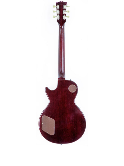 A classic 1991 Gibson Les Paul Standard electric guitar, featuring a sleek design and vibrant color.