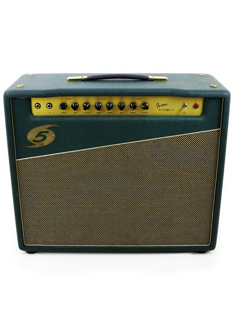 A green and gold Category 5 Ivan Combo Amplifier from 2012, showcasing a stylish design perfect for musicians.