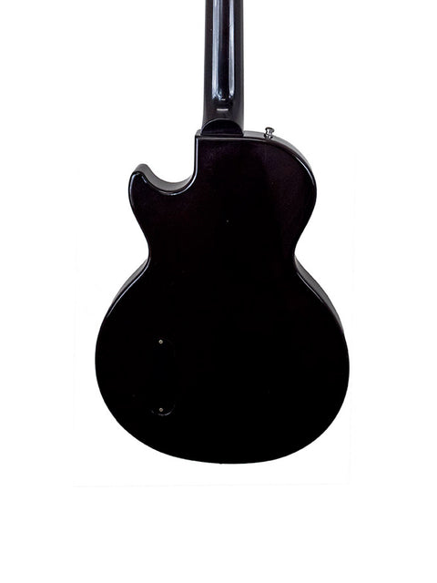  A striking black electric guitar with a white background, highlighting the Gibson Custom Shop '57 Les Paul Junior Reissue VOS, 2007.