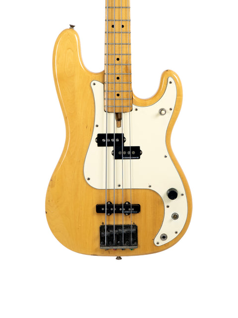 A vintage Greco PB 750 Electric Bass guitar set on a white background, showcasing its classic design.