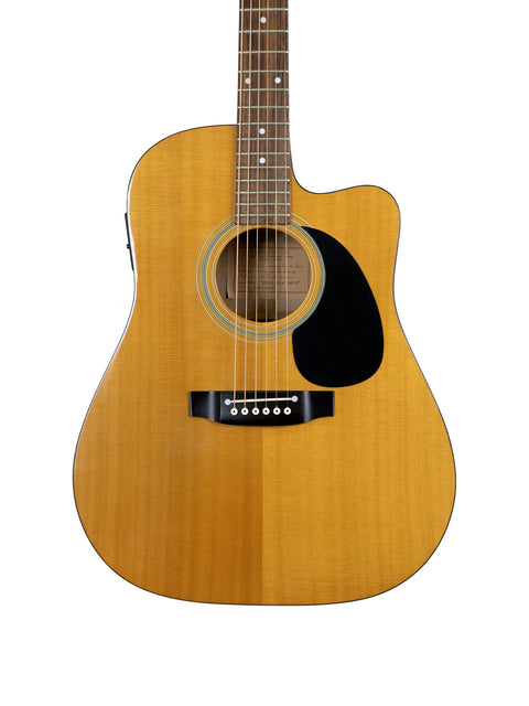  An acoustic guitar, Maton Stage Delux Rock Maple from 1992, displayed against a clean white background.