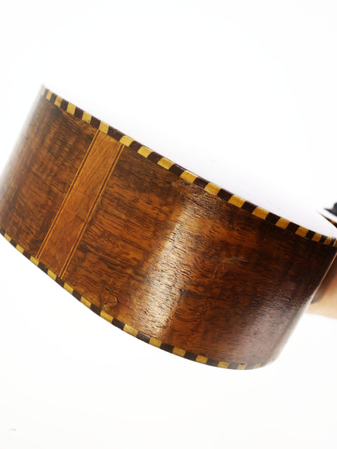 Beautifully crafted Weissenborn Miami Style 3 Koa Ukulele, USA c.1924, with a striking wooden back and neck.