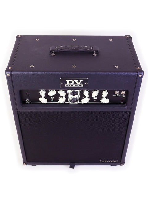 Black DV Mark guitar amplifier against a white background.