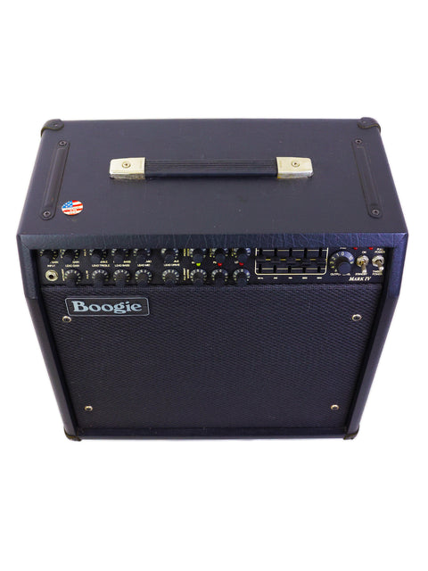  Black Mesa Boogie Mark IV Combo Amplifier on a clean white background, showcasing its sleek design and craftsmanship.